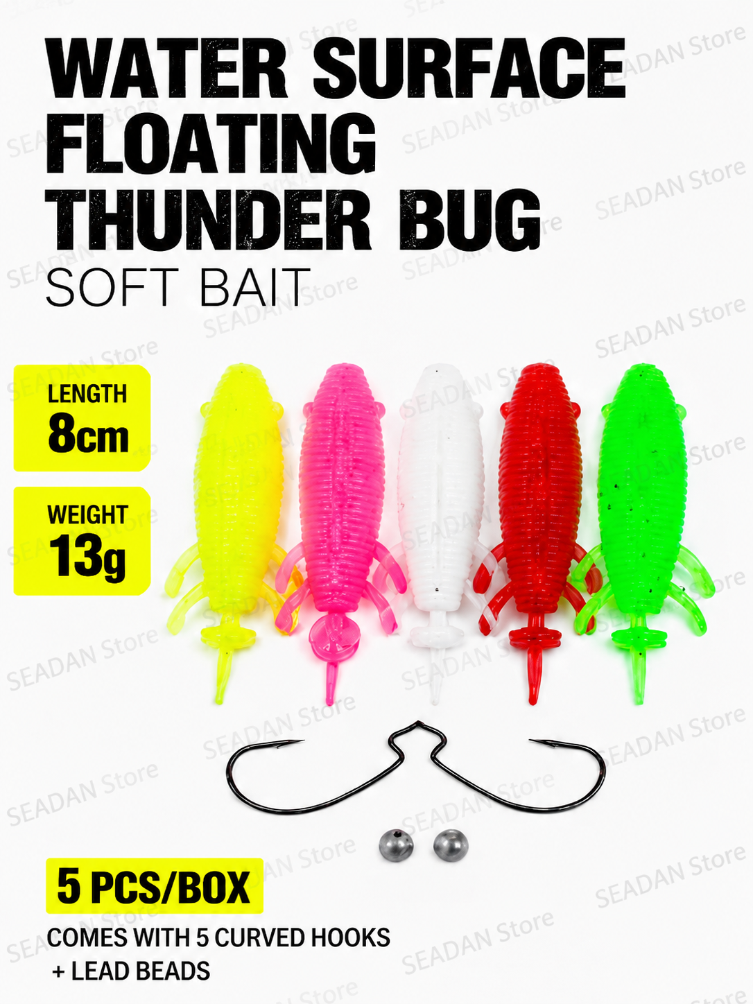 5pcs Floating Soft Frog Lure T - огляд і ціна Fishing Hook Offset