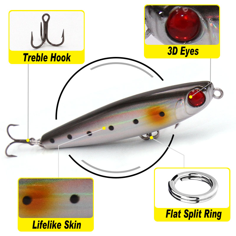 TacklePRO PE05 Pencil lure sti - огляд і ціна Fishing Hook Treble