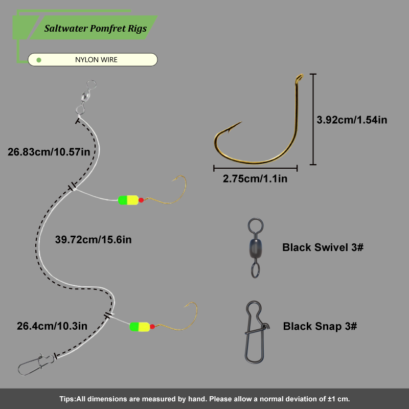3pcs/6pcs Pompano Surf Fishing - огляд і ціна Fishing Hook Circle