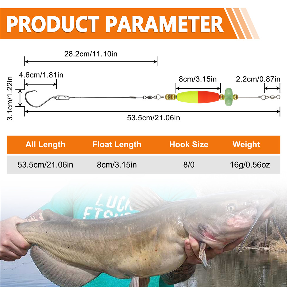 2pcs Catfish hooks with Peg Fl - огляд і ціна Fishing Hook Circle